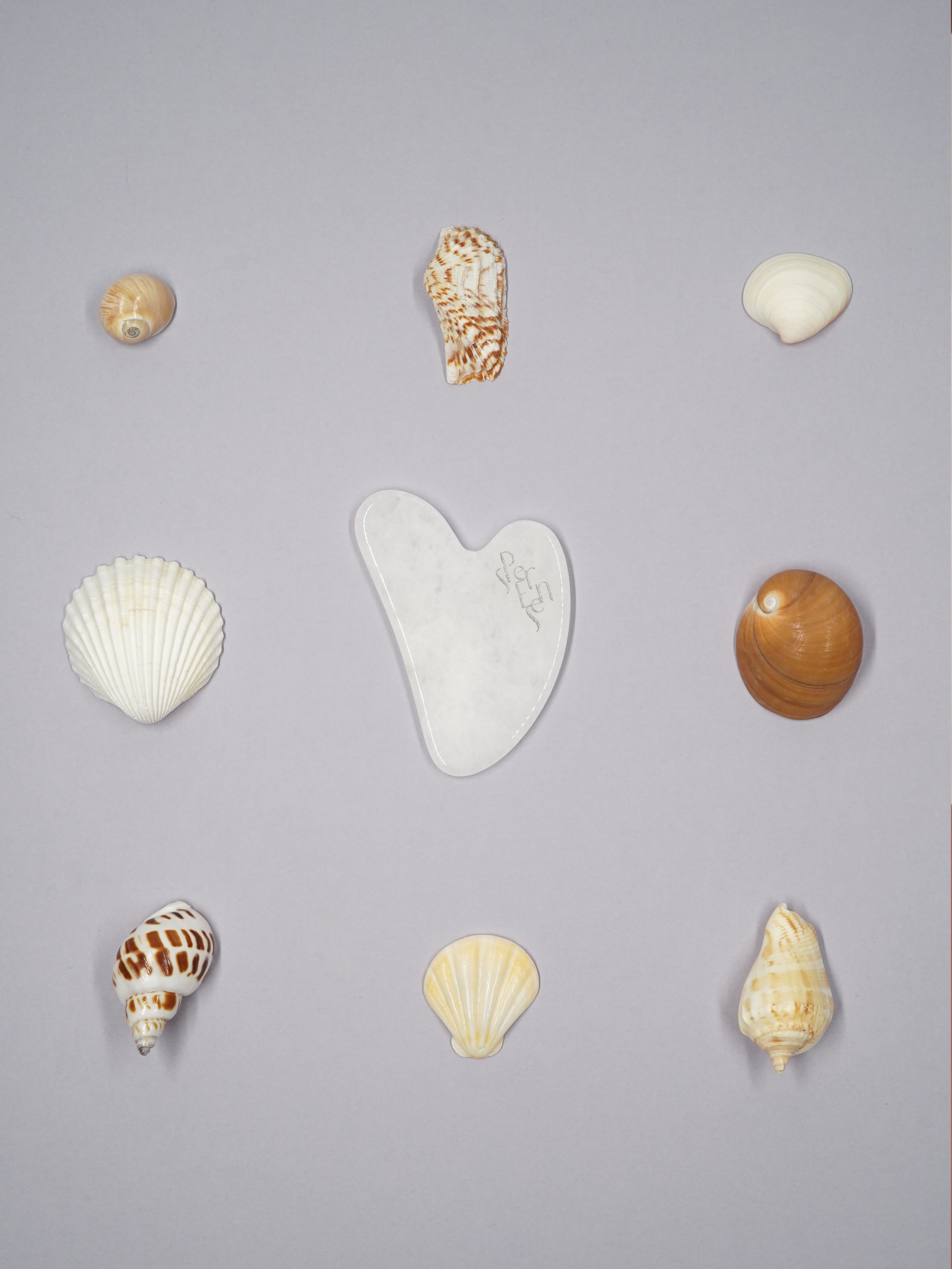 White Jade Gua Sha Tool - Heart Shape