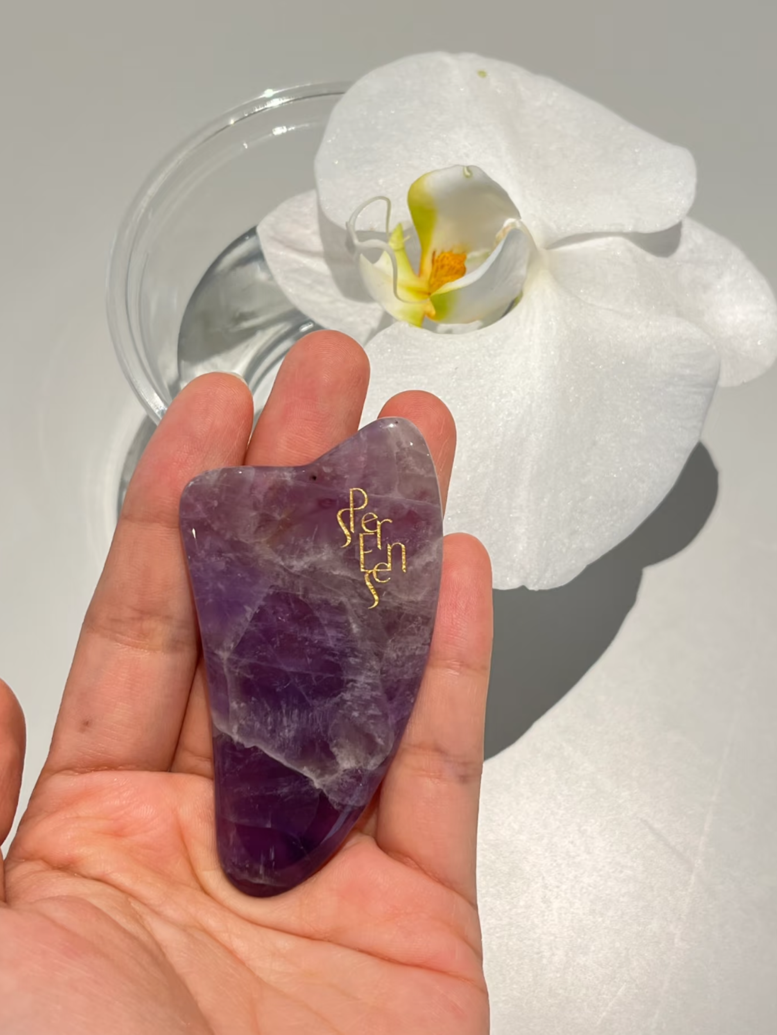 Mini Amethyst Gua Sha - Travel Size