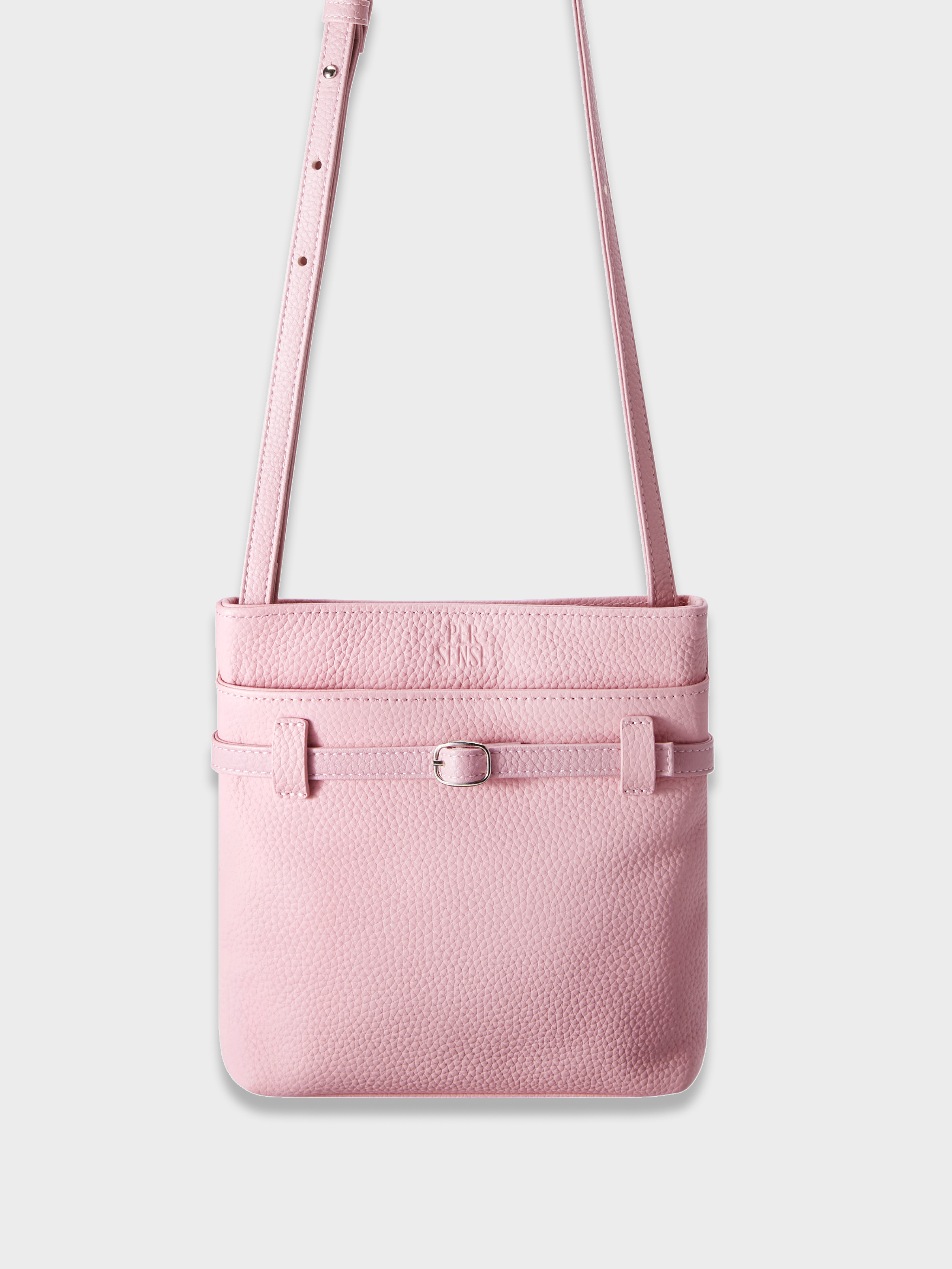 The Slim Buckle Pochette - Sakura Pink