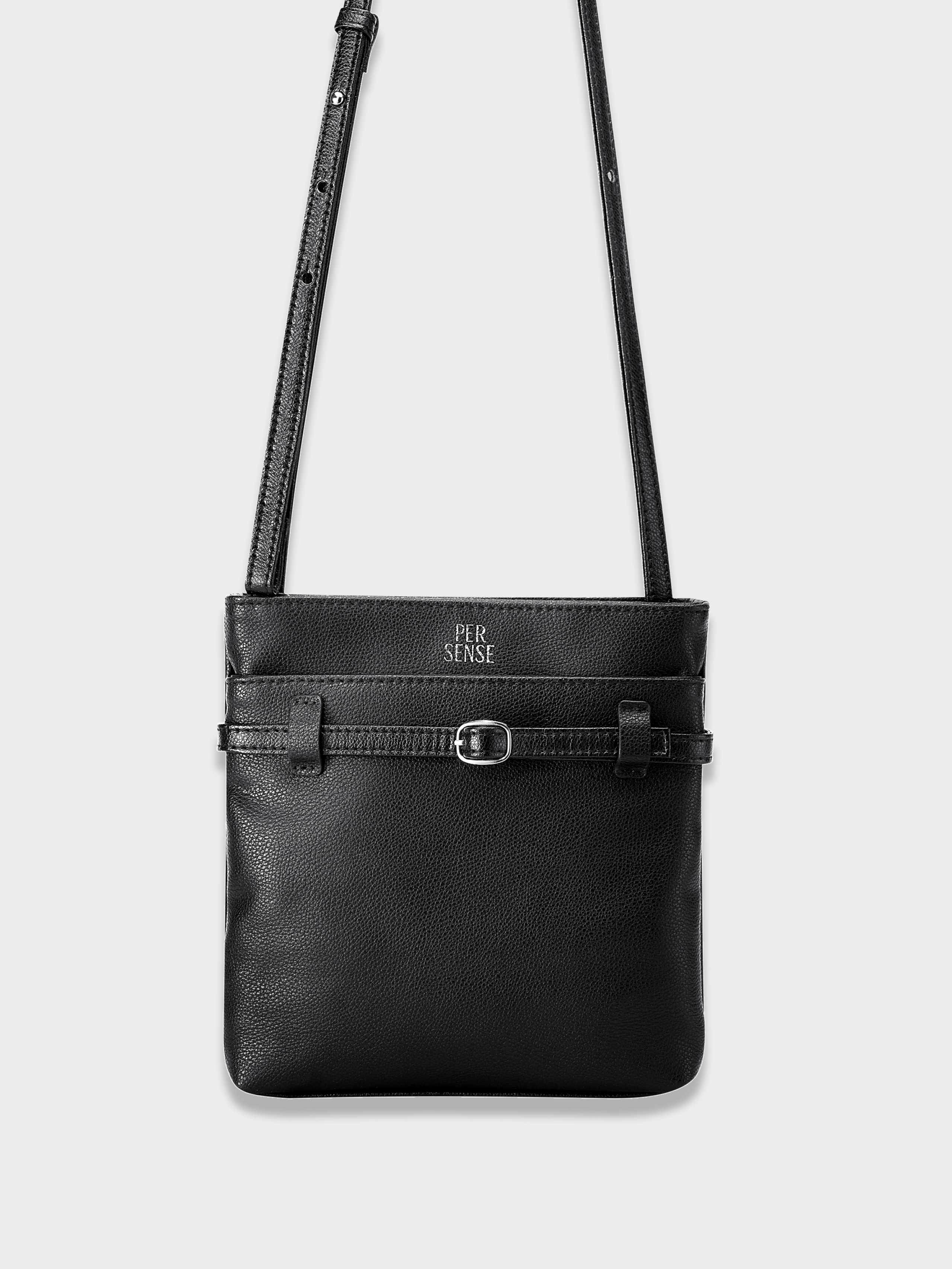 The Slim Buckle Pochette - Classic Black