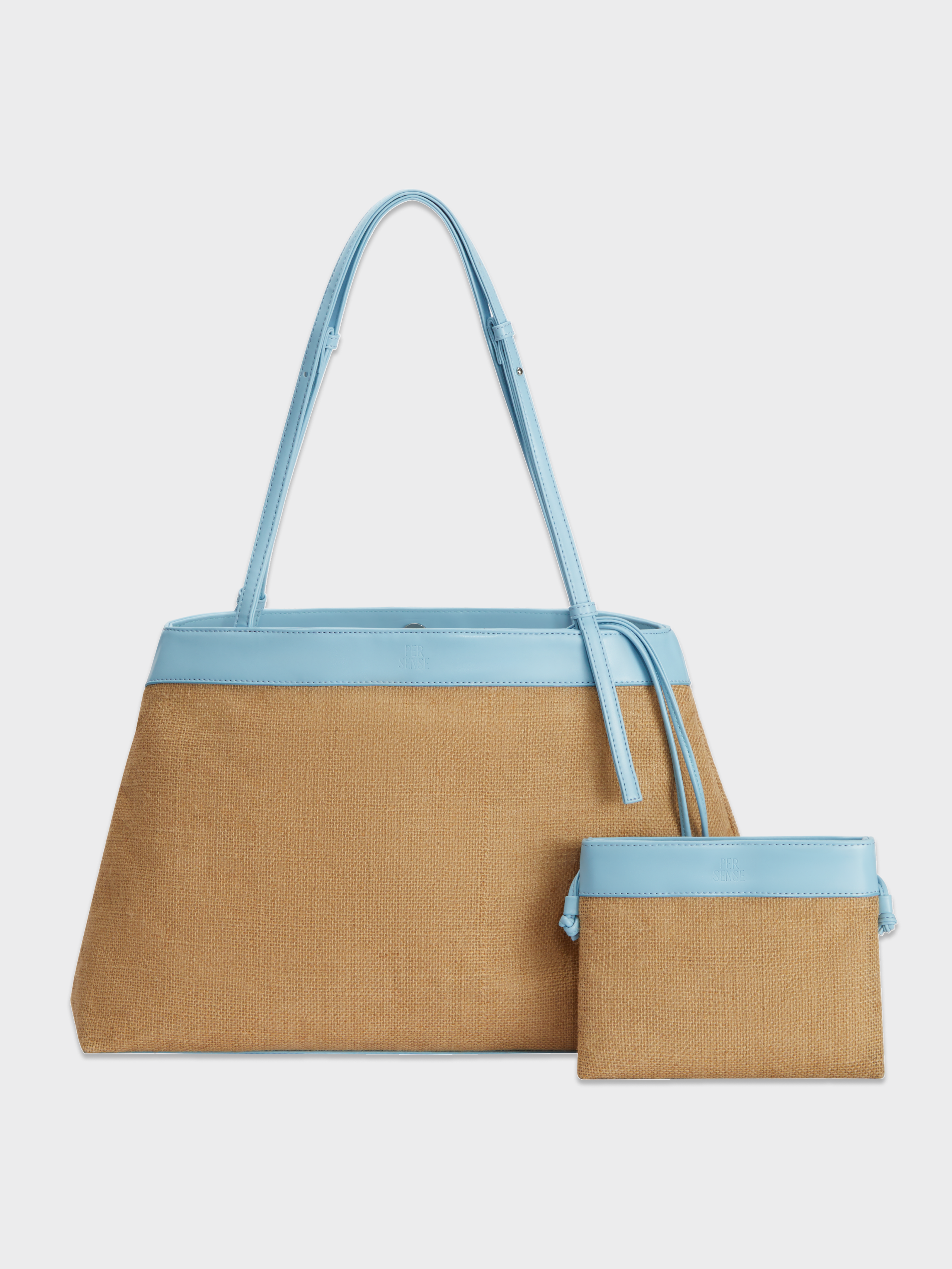 The Resort Jute Tote XL - Freshwater Blue (Glossy Edition)