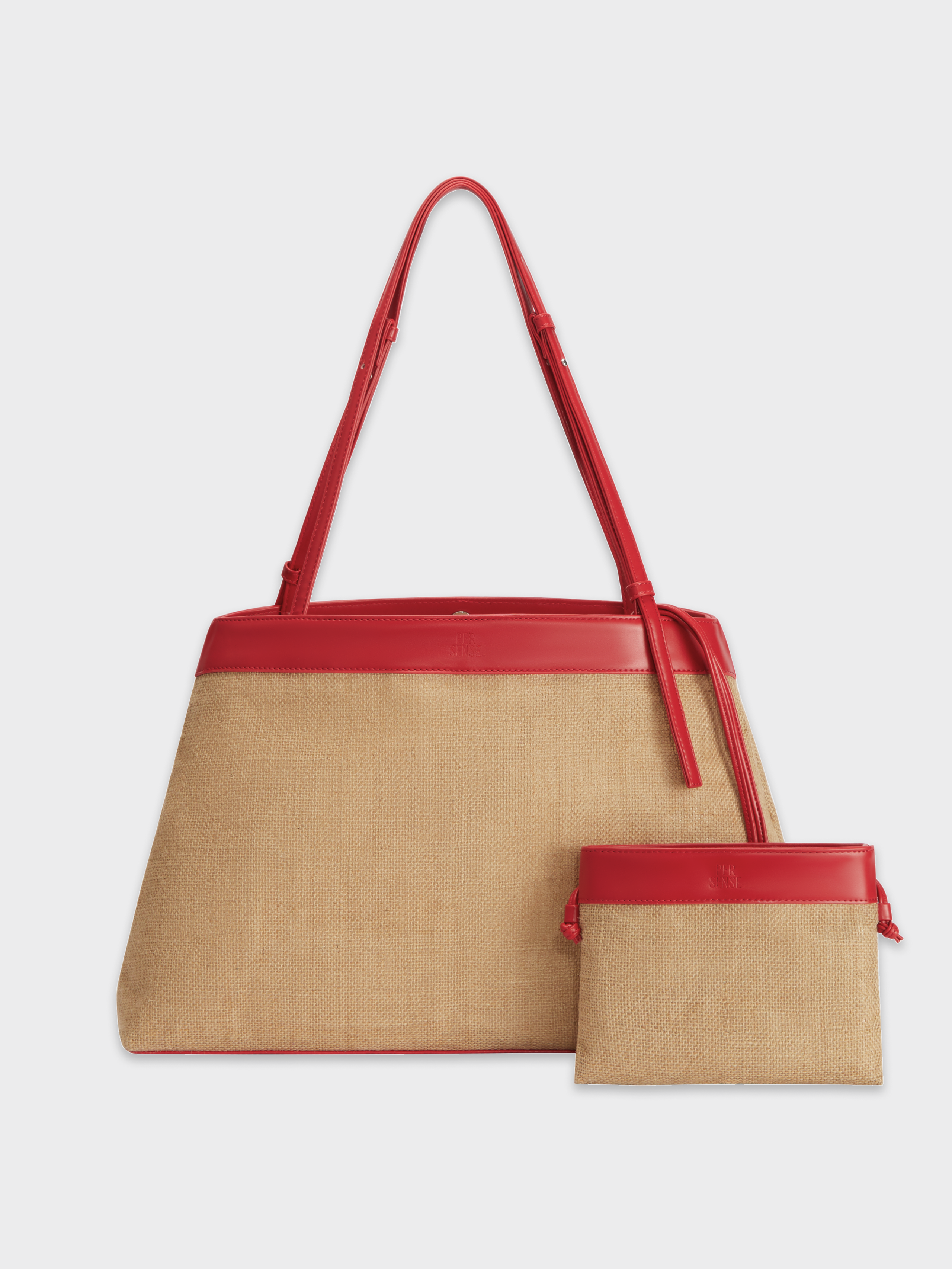 The Resort Jute Tote XL - Radiant Red (Glossy Edition)