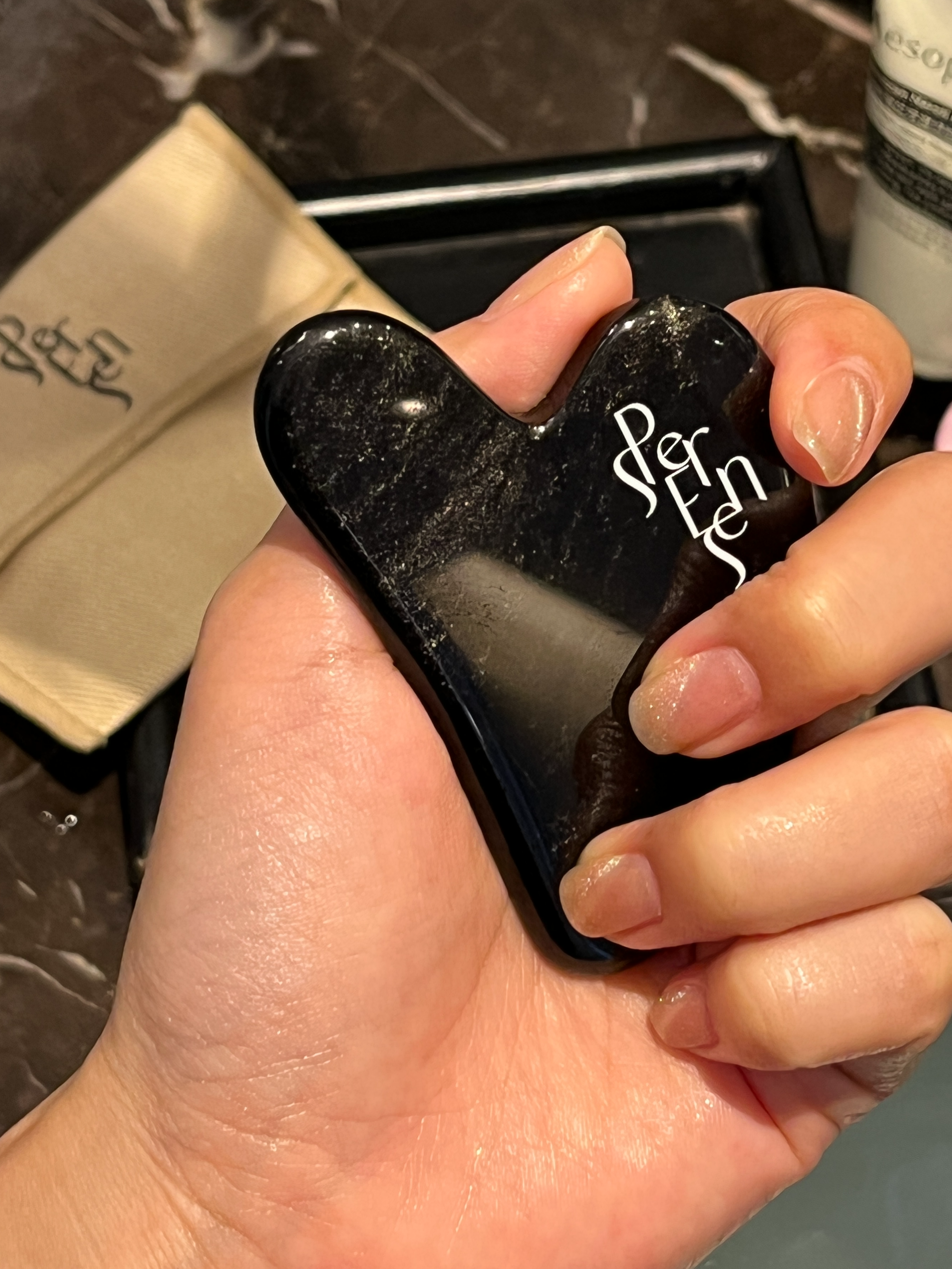 Black Obsidian Gua Sha Tool - Heart Shape