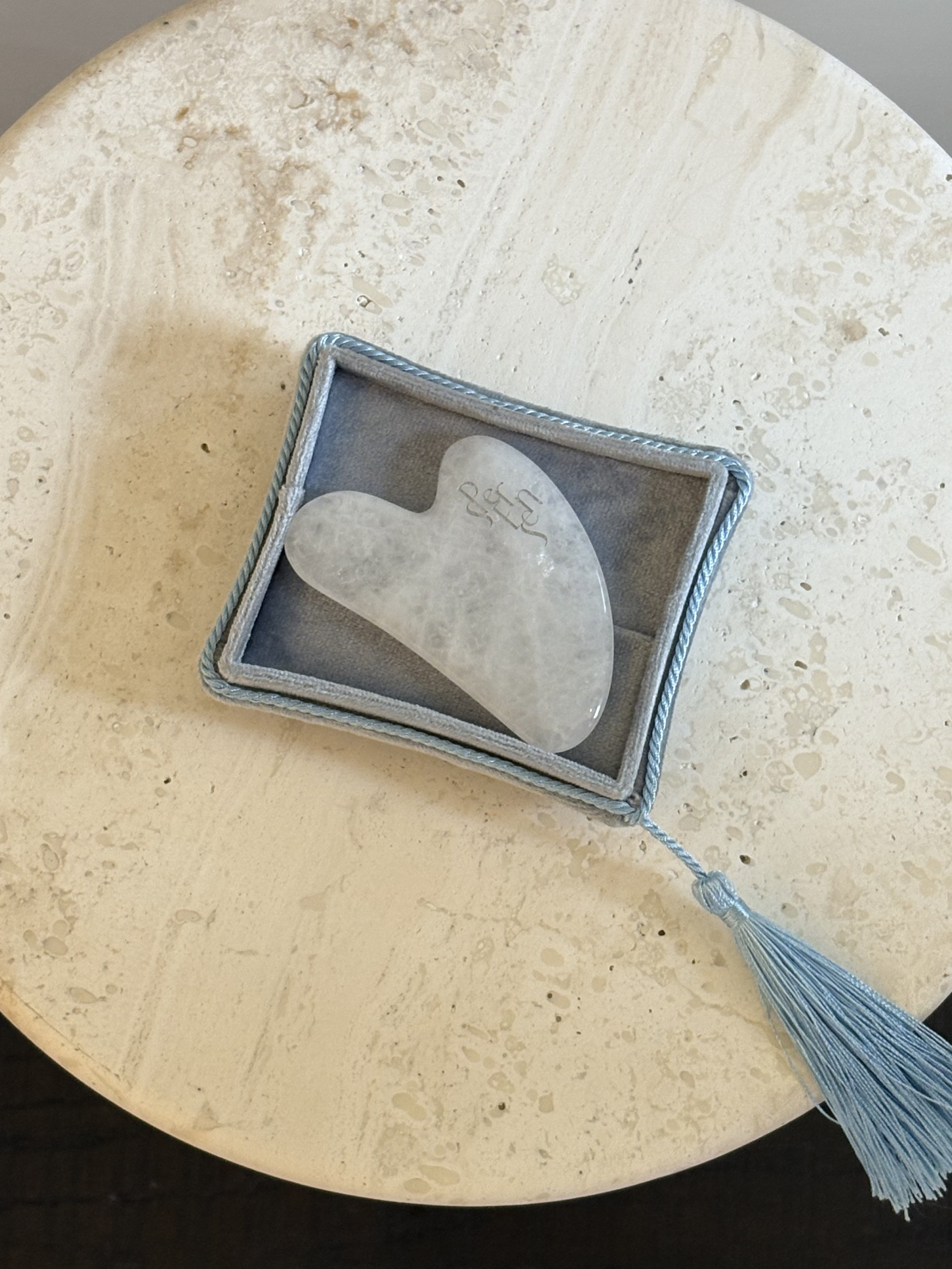 White Jade Gua Sha Tool - Heart Shape