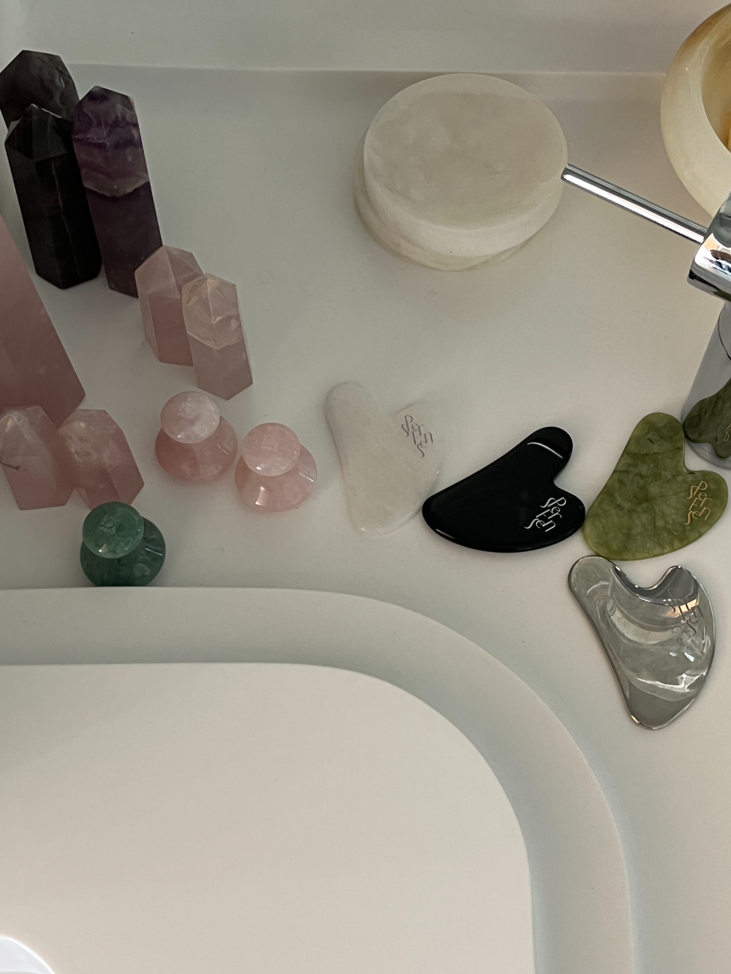 Rose Quartz Mushroom Tool - For Eyes & Jaw