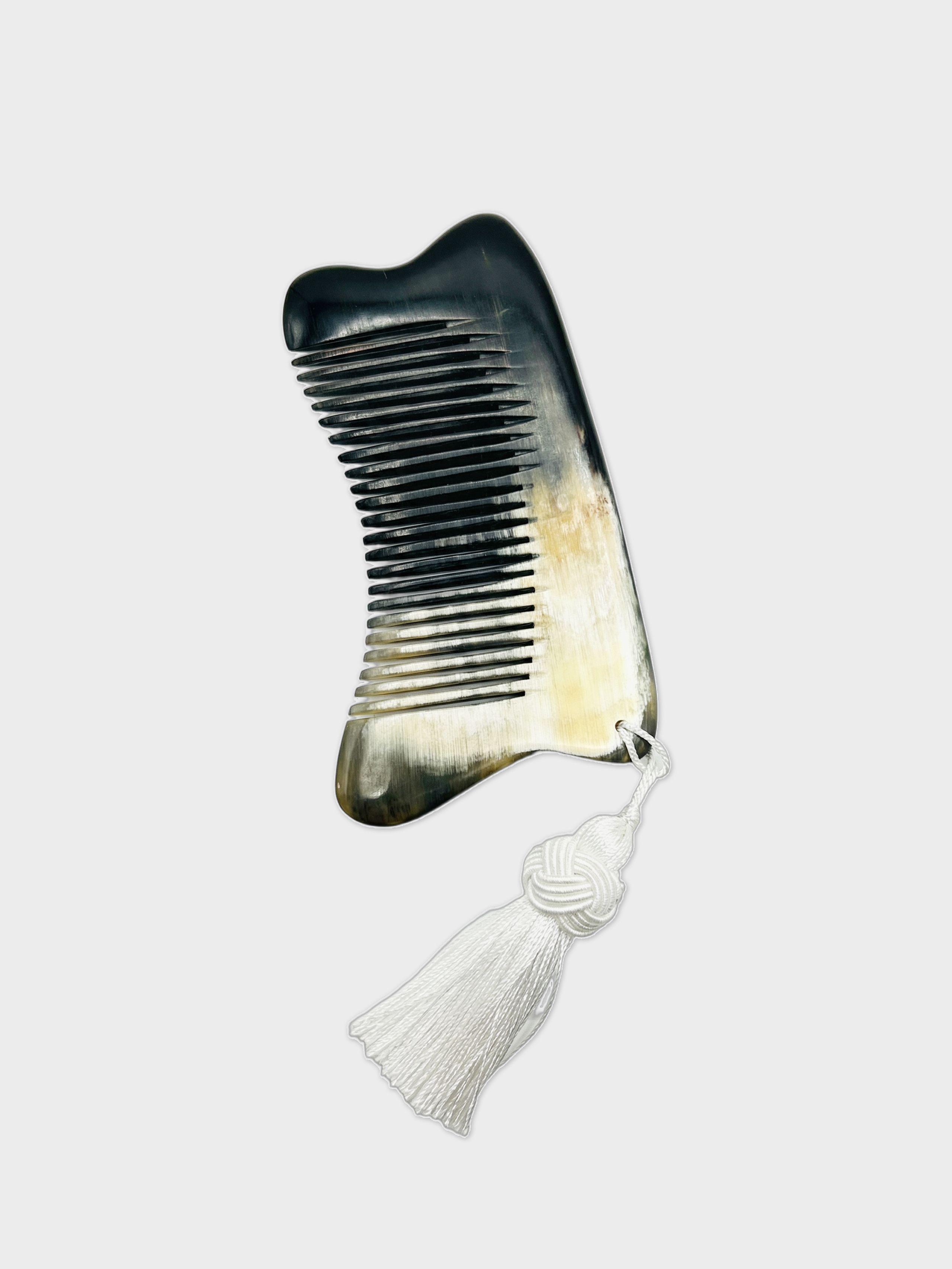 White Horn Comb with Tassel